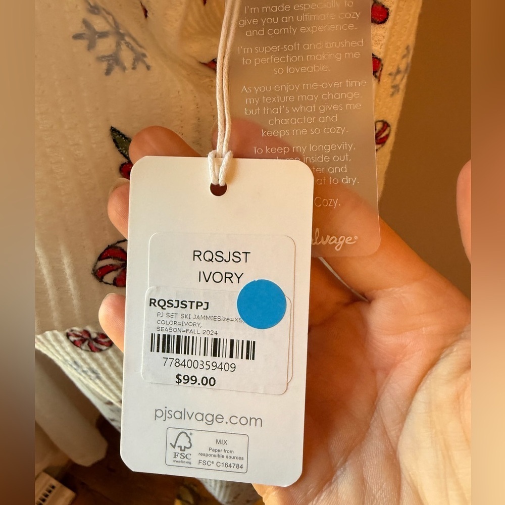 NWT PJ Salvage Christmas Pajama Set - Picture 2 of 5